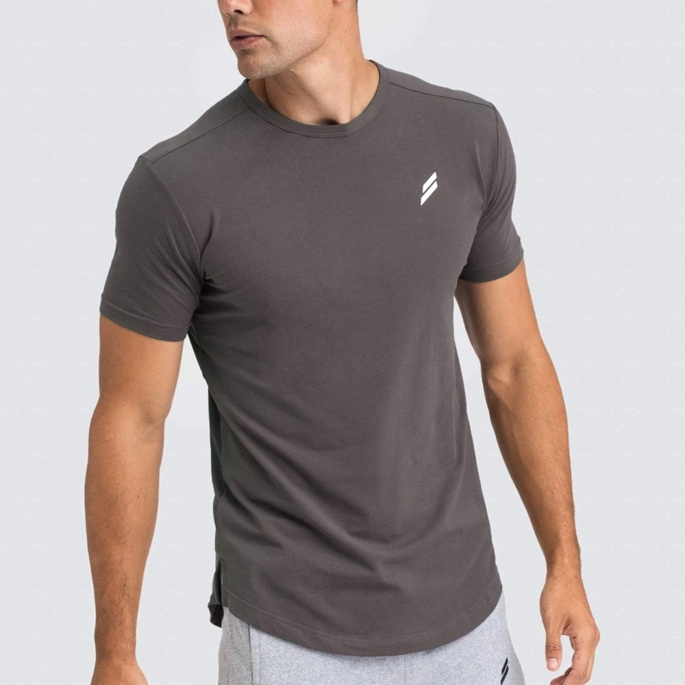 Mark Drop Tee - Charcoal Grey